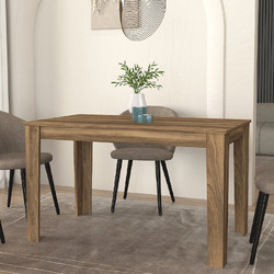 Τραπέζι Darlen Megapap χρώμα καρυδί 125x72x74εκ