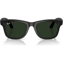 Ray-Ban Meta Wayfarer Glasses, Matte Black, Transitions Clear To Graphite Green, L (RW4008 601S1M53)