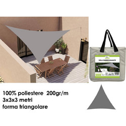 Σκίαστρο μουσαμάς 3.0x3.0x3.0 m γκρι 823640