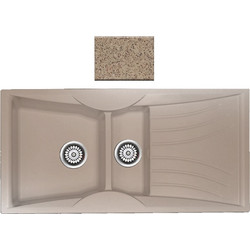 Sanitec Classic 329 Επικαθήμενος Νεροχύτης Γρανίτη Ματ Granite Beige 104x51cm