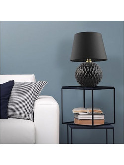 TK Lighting Santana Γυάλινο Πορτατίφ για Ντουί E27 με Μπεζ Καπέλο και Βάση Κωδικός: 5591