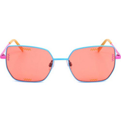 Missoni MMI 0057/S F74 Γυναικεία Γυαλιά Ηλίου Τετράγωνα Μεταλλικά Μπλε με Πορτοκαλί Polarized Φακό