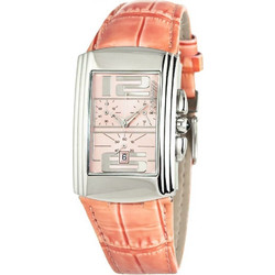 Chronotech Γυναικείο Ρολόι με Ροζ Δερμάτινο Λουράκι CT7018B-02
