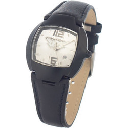 Chronotech Γυναικείο Ρολόι με Μαύρο Δερμάτινο Λουράκι CT7305L-05