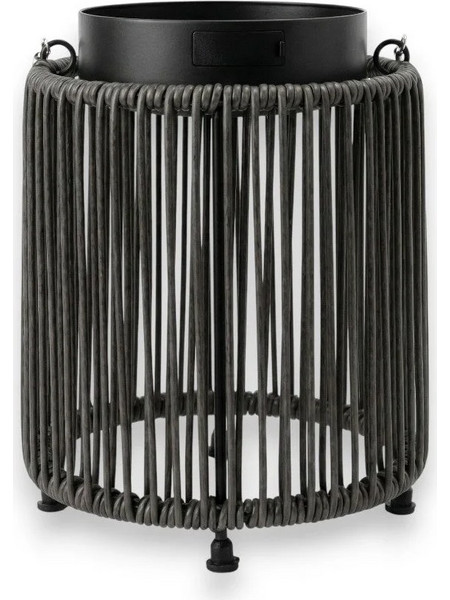 Ηλιακό φανάρι εξωτερικού χώρου Luca Deep Coal με dimmer αφής & USB φόρτιση (έως 30 ώρες)