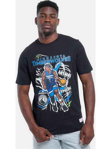 Mitchell & Ness Chalked Up Minnesota Timberwolves Ανδρικό T-Shirt SS20396-MTIBLCK Black