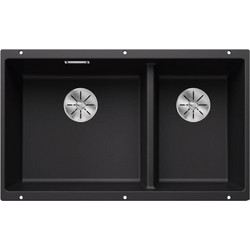 Blanco Subline 430/270-U Υποκαθήμενος Νεροχύτης Γρανίτη Black 525991 75.5x46cm