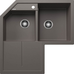 Blanco Metra 9 E Ένθετος Νεροχύτης Γωνιακός Γρανίτη Volcano Grey 83x83cm