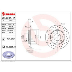 Brembo Δισκόπλακα - 08.5334.1X