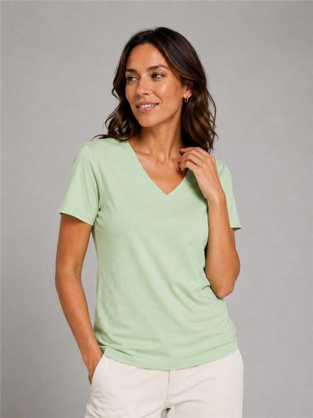 Γυναικείο Basic T-Shirt V-Neck Μαύρο, JDYREX S/S V NECK TOP JRS DIA, JDY