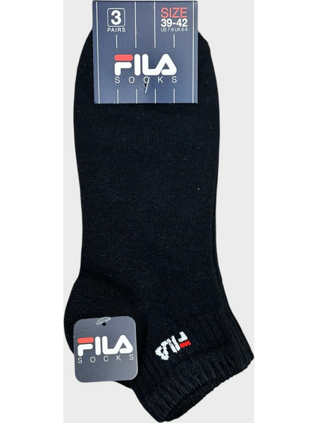 Fila Super Bubble Ανδρικές Κάλτσες Κοντές Μαύρες 3Pack F4455-200
