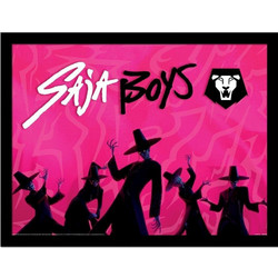 KPop Demon Hunters Collector Print Framed Poster Saja Boys Idol 40 x 30cm