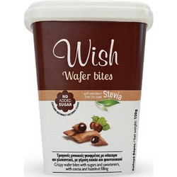 Wish Wafer Bites Τραγενές Μπουκίτσες Γκοφρέτας με Στέβια, 150gr