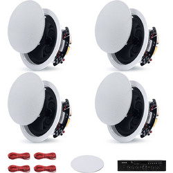 VEVOR Bluetooth Ηχεία Οροφής 165,1 mm με Ενισχυτή, 2 Δρόμων, 4 Τεμάχια TZXDSYSQ65YCTXTEV001V2