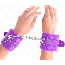 Kink Fur Lined Square Holes Χειροπέδες Μωβ