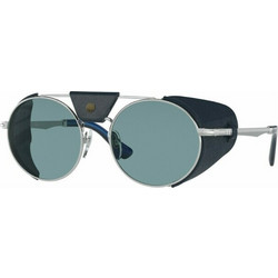 Persol PO2496SZ 1139/P1 Ανδρικά Γυαλιά Ηλίου Στρογγυλά Μεταλλικά Ασημί με Πράσινο Polarized Φακό