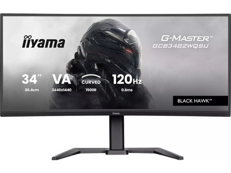 iiyama G-Master GCB3482WQSU-B1 Ultrawide VA HDR Curved Gaming Monitor 34" 3440x1440 QHD 120Hz 0.6ms