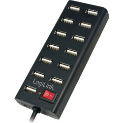 Logilink UA0126 USB Hub 2.0 USB-A με 13 Θύρες USB-A & Εξωτερική Παροχή Ρεύματος