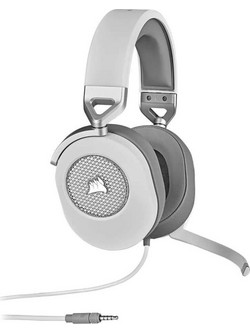 Corsair HS65 Wired Gaming Headset Over Ear White