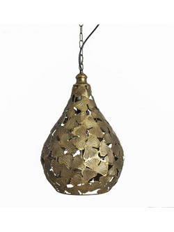 Zaros Gingko Φωτιστικό Οροφής Χρυσό 32.5x32.5x51cm HT519