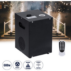 GLOBOSTAR(R) SPARKLE 51148 Stage Μηχανή Δαπέδου Άκαυστων Σπινθήρων Εφέ Συντριβανιού 600W AC 220-240V IP20 DMX512 Protocol & RF Ασύρματο Χειριστήριο - Μ18 x Π16.5 x Υ24cm