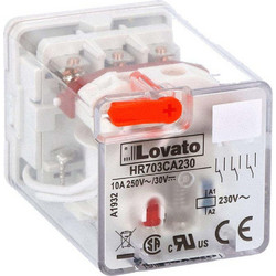 Ρελέ Τύπου Λυχνίας 11-Πόλων Με LED Σειράς HR7X 3 C/O 10A 250VAC/30VDC Τάση Πηνίου 230VAC