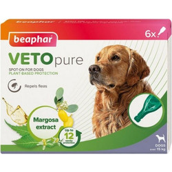 BEAPHAR VETOPURE Spot-On Dog (M-L) για σκύλους άνω των 15 κιλών (6 αμπούλες των 2ml)