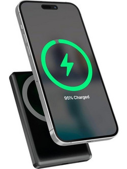Gembird PB10-WPC15M-LCD-01 Wireless Magsafe Power Bank 10000mAh 15W με Θύρα USB-C Power Delivery Black