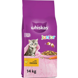 Whiskas Junior 2-12 with Chicken & Milk 14kg