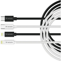Καλώδιο συγχρονισμού και φόρτισης Verbatim USB-C σε Lightning essentials 27W μαύρο / λευκό 2 τεμ. 32392