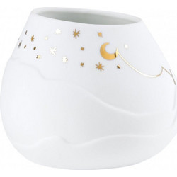 Κηροπήγιο Για Ρεσώ Landscape Moon RD0017230 Φ10x8cm White-Gold Raeder Πορσελάνη
