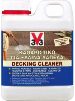 V33 Decking Cleaner Ειδικό Καθαριστικό Ξύλινων Δαπέδων Εξωτερικού Χώρου 1Lt 34770-01