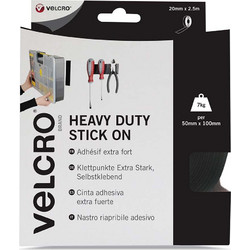 HEVY DUTY TAPE 50MMX2,5M BLACK VELCRO (60245062)