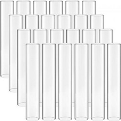 VEVOR Hurricane Glass Cylinders Set of 24, Φ 65 x 350 mm Ψηλός Clear Glass Candle covers, High Borosilicate Glass Sleeves for Pillar Candles, Wedding Centrepieces, Home Decor, Party, Anti-Protection