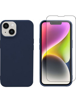 Redshield iPhone 14 Plus TPU & Tempered Glass Navy Θήκη Κινητού & Προστατευτικό Οθόνης