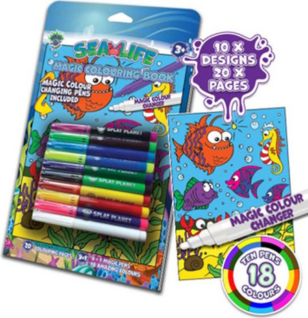 Splat Planet Sea Life Magic Colouring Book - Μαγικό Βιβλίο Ζωγραφικής με Πλάσματα του Βυθού