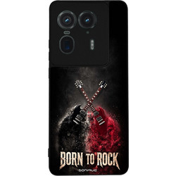 Sonique Men's Edition Θήκη με Σχέδιο «Born to Rock» (Motorola Edge 50 Ultra)