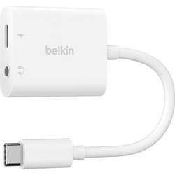 BELKIN NPA004btWH 3.5 MM AUDIO + USB-C CHARGE ADAPTER V2 Fast Charging up to 60W, White