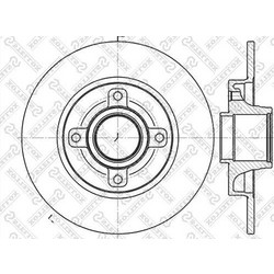 SKF VKBD 1012 - Δισκόπλακα με ρουλεμάν PSA C3 II. C4 CACTUS. DS3. 2008. 207. 208. 307
