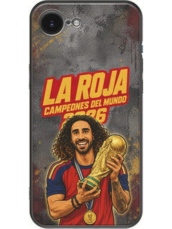 Θήκη La Roja Campeones del Mundo - Marc Cucurella iPhone 16e Black TPU (Μαύρη Σιλικόνη)