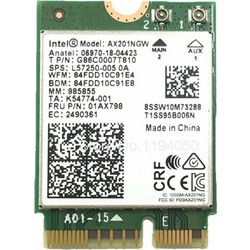 Intel AX201 Ασύρματη Κάρτα Δικτύου WiFi 6 2.4Gbps Mini PCI-e AX201.NGWG.NV
