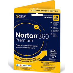 Norton 360 Premium για 10 Συσκευές και 1 Έτος Χρήσης με 75GB Cloud (Ηλεκτρονική Άδεια)
