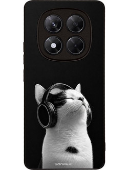 Sonique Men's Edition Θήκη White (Xiaomi Redmi Note 14 Pro 4G) με Σχέδιο «Audio Kitten»