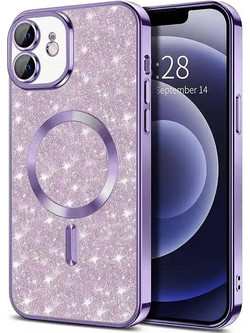 Techsuit Θήκη Luxury Glitter MagSafe iPhone 12 Light Purple