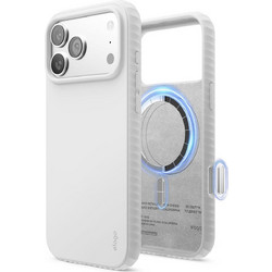 Θήκη iPhone 18 Pro Max / 17 Pro Max Elago Magnetic Ridge Silicone Case Premium Σιλικόνης με MagSafe - White (ES17MSRG69PRO-WH)