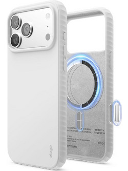 Θήκη iPhone 18 Pro Max / 17 Pro Max Elago Magnetic Ridge Silicone Case Premium Σιλικόνης με MagSafe - White (ES17MSRG69PRO-WH)