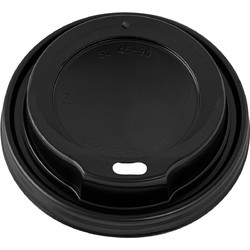 Καπάκι Για Χάρτινο Ποτήρι 300 - 400 ml 100τεμ. Μαύρο
