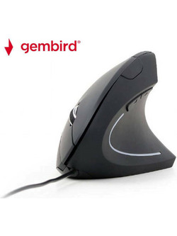 Gembird Ergonomic MUS-ERGO-01 Ενσύρματο Ποντίκι Εργονομικό Vertical Black