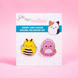 Squishmallows Pin Badges X 2 Sunny & Auggie Vibrant