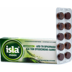 Isla Moos Καραμέλες για Ερεθισμένο Λαιμό & Ξηροστομία Φυσική Γεύση 30τμχ